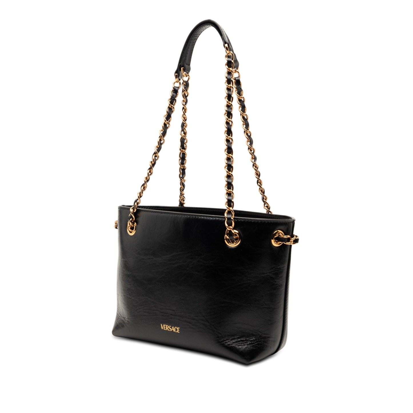 Leather La Medusa Shoulder Bag