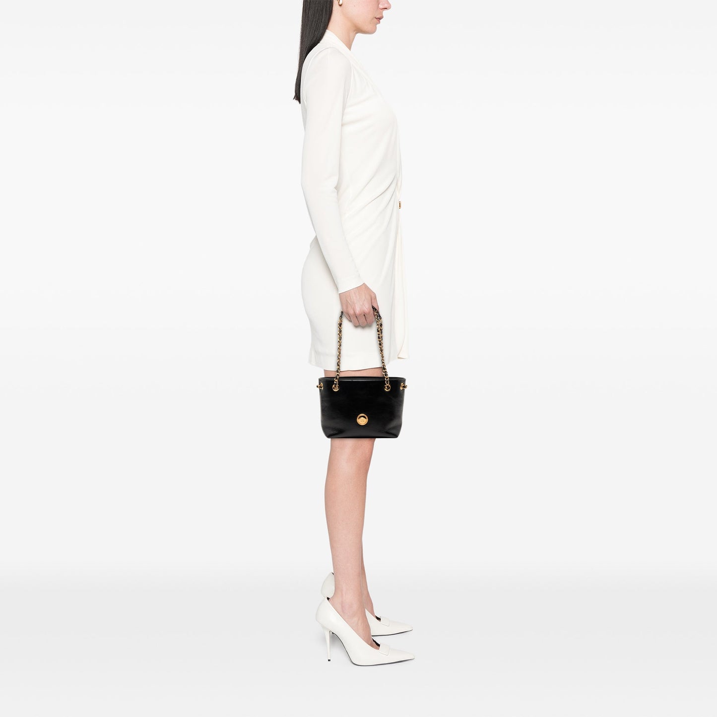 Leather La Medusa Shoulder Bag