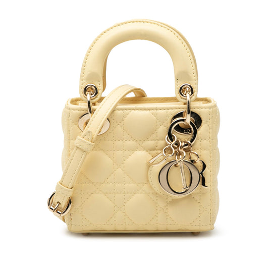 Dior Micro Lambskin Cannage Lady Dior