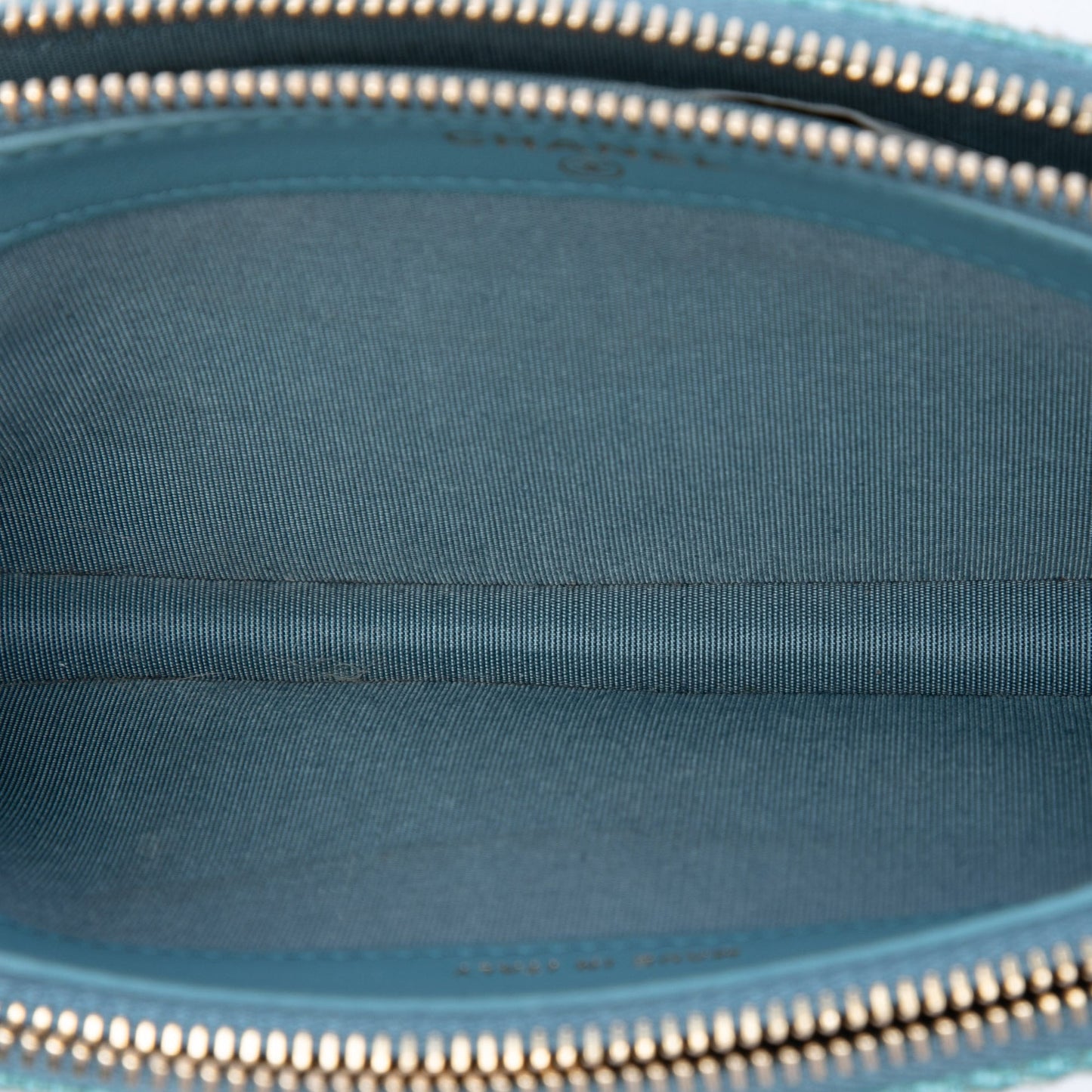 Chanel Raffia Deauville Double Zip Clutch with Chain