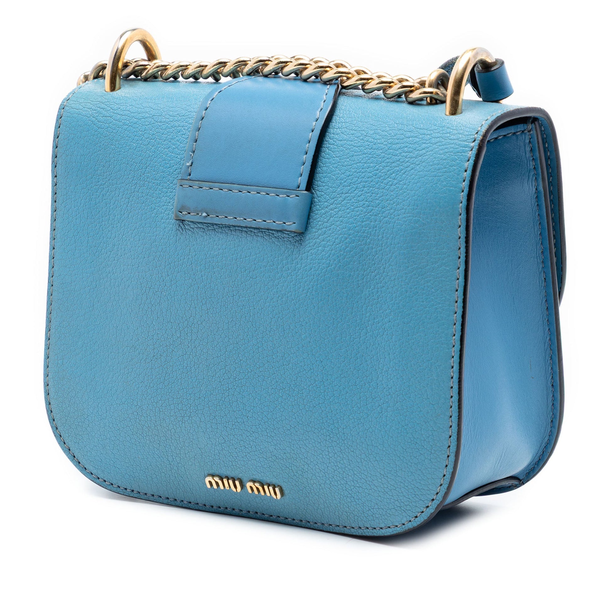 Miu Miu Goatskin Madras Crossbody