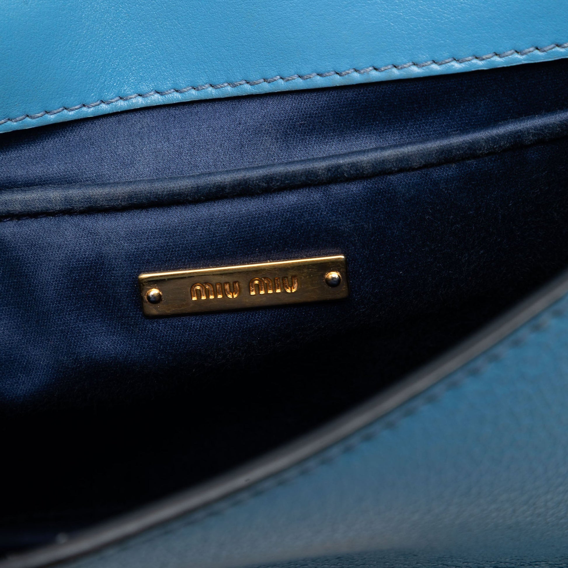 Miu Miu Goatskin Madras Crossbody