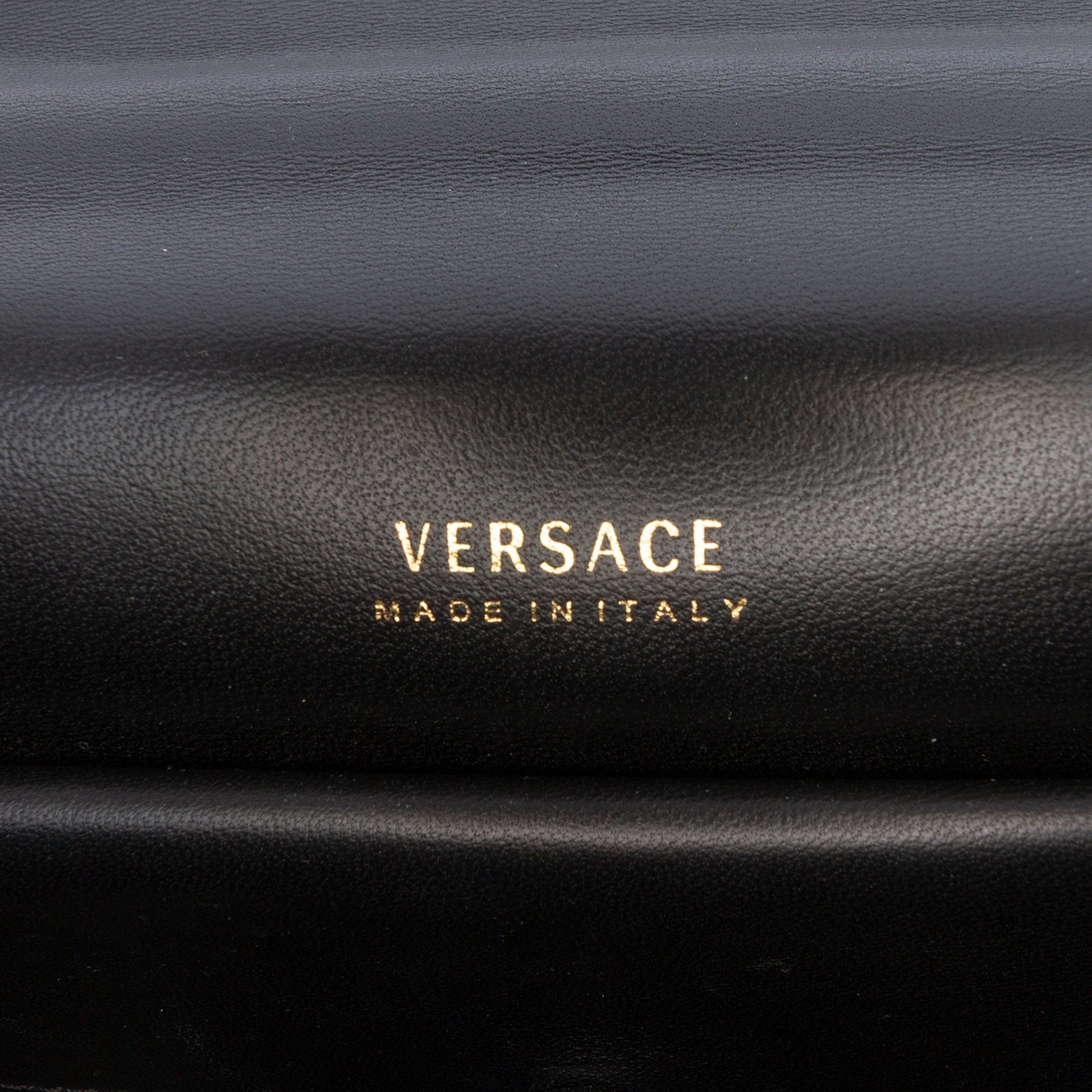 Versace Calfskin Jungle Weave Virtus Satchel