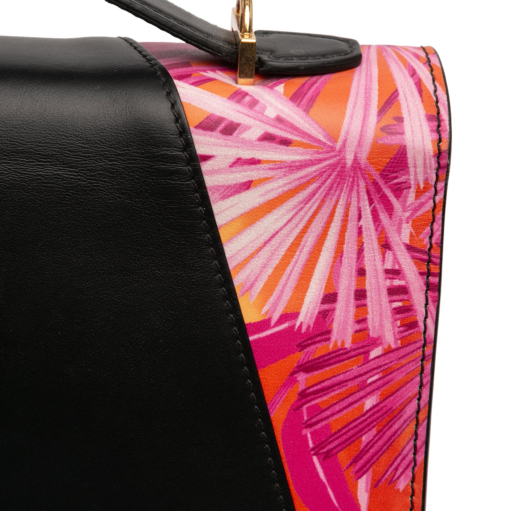 Versace Calfskin Jungle Weave Virtus Satchel