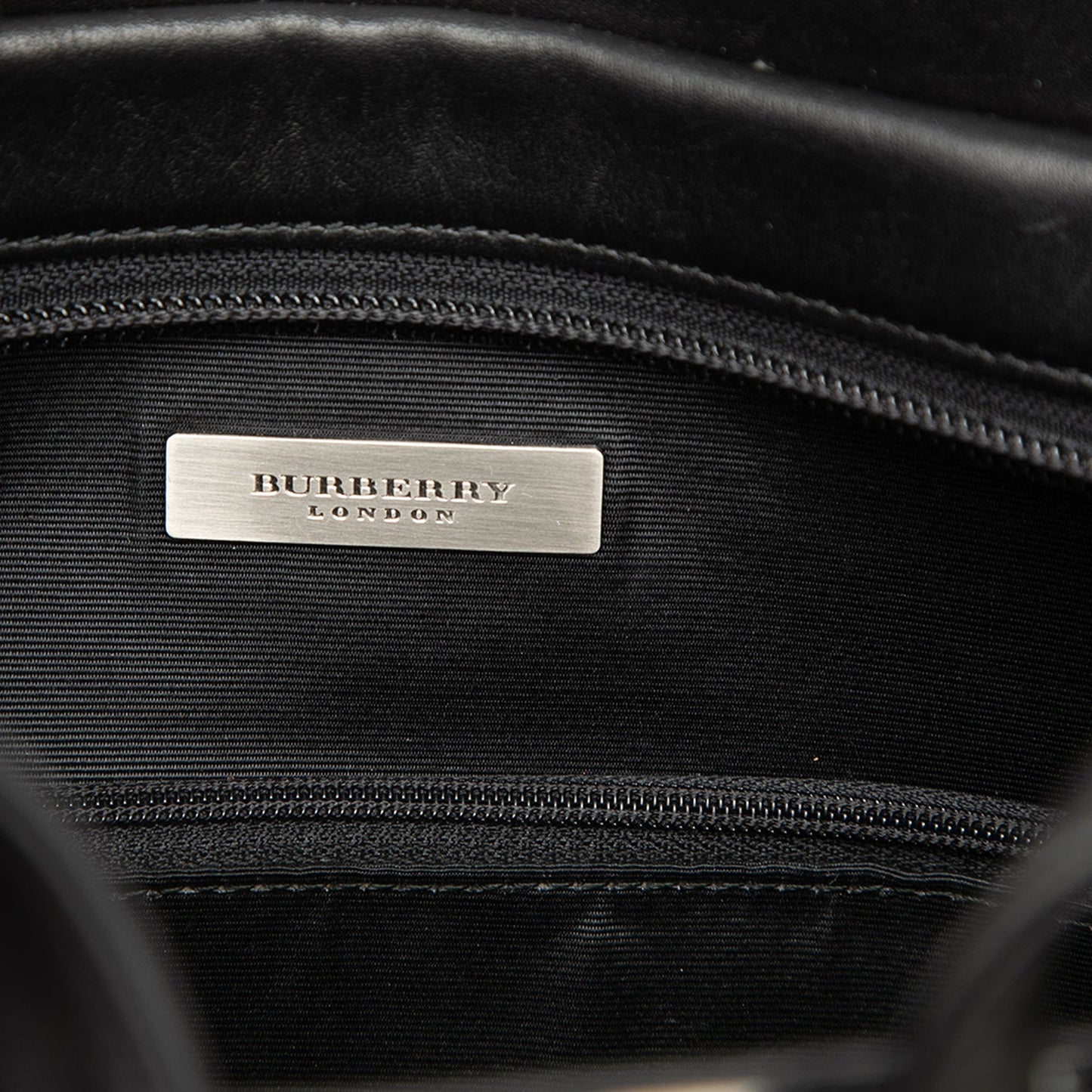 Burberry Nova Check Canvas Trimmed Leather Satchel