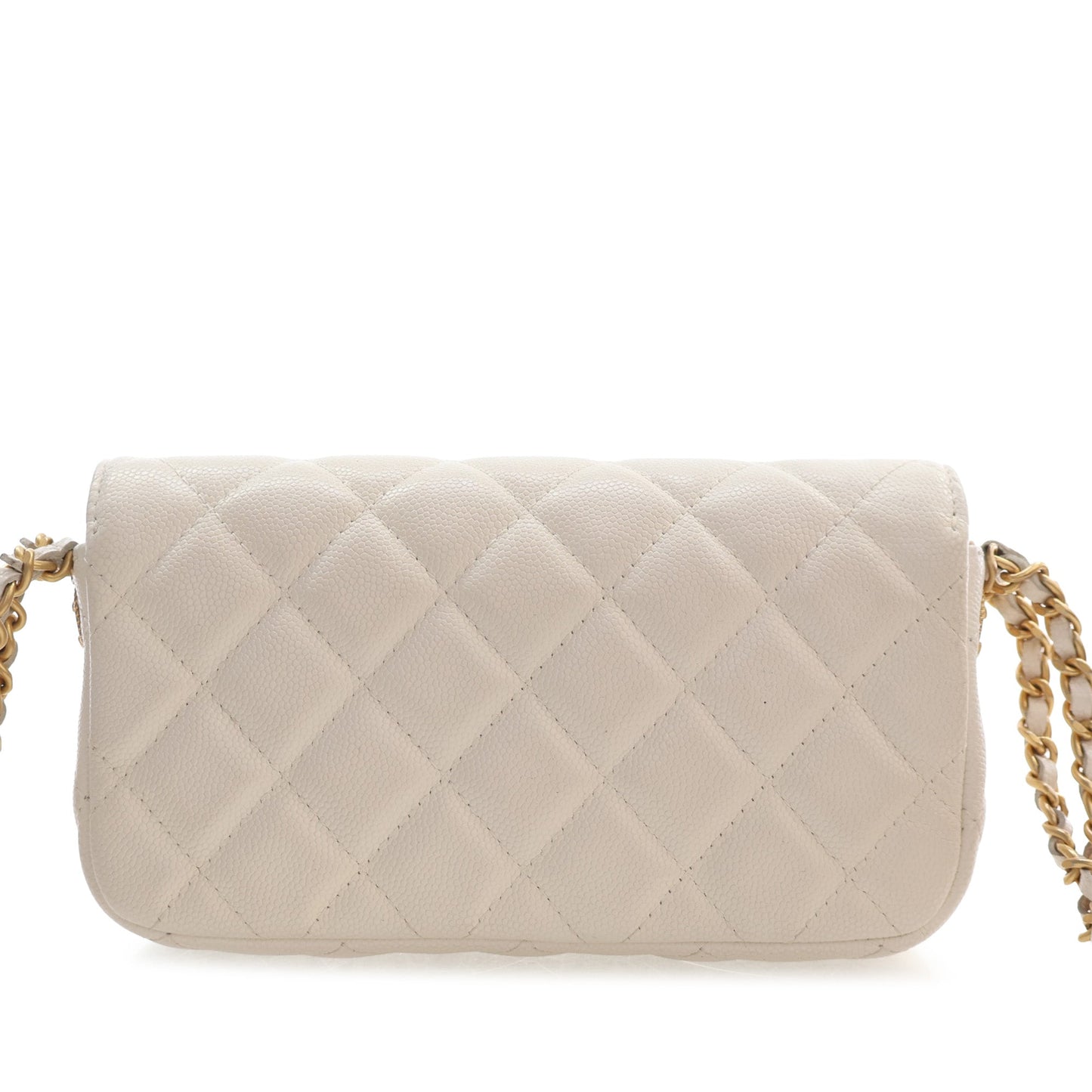 Chanel Small CC Quilted Caviar Twist Your Buttons Flap