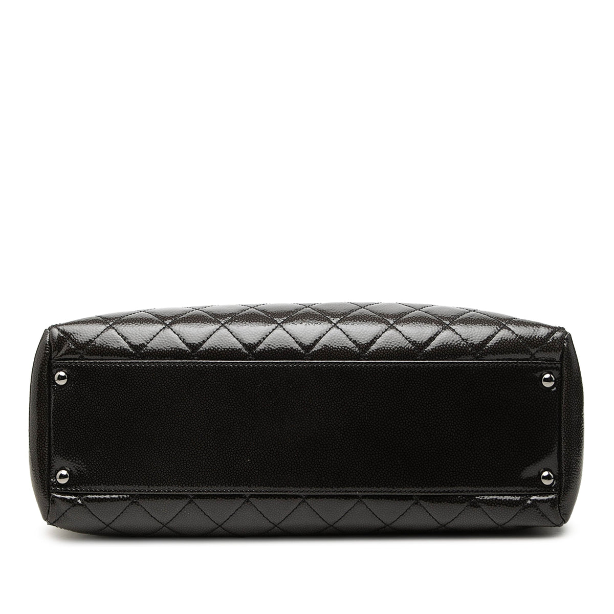 Chanel Small Reissue 2.55 Coated Caviar Diamond Shine Tote — Black