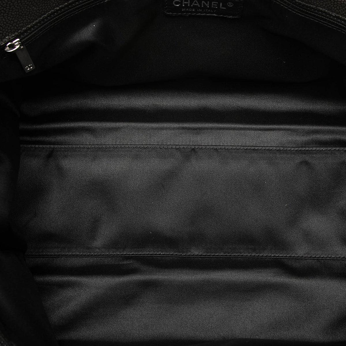 Chanel Small Reissue 2.55 Coated Caviar Diamond Shine Tote — Black