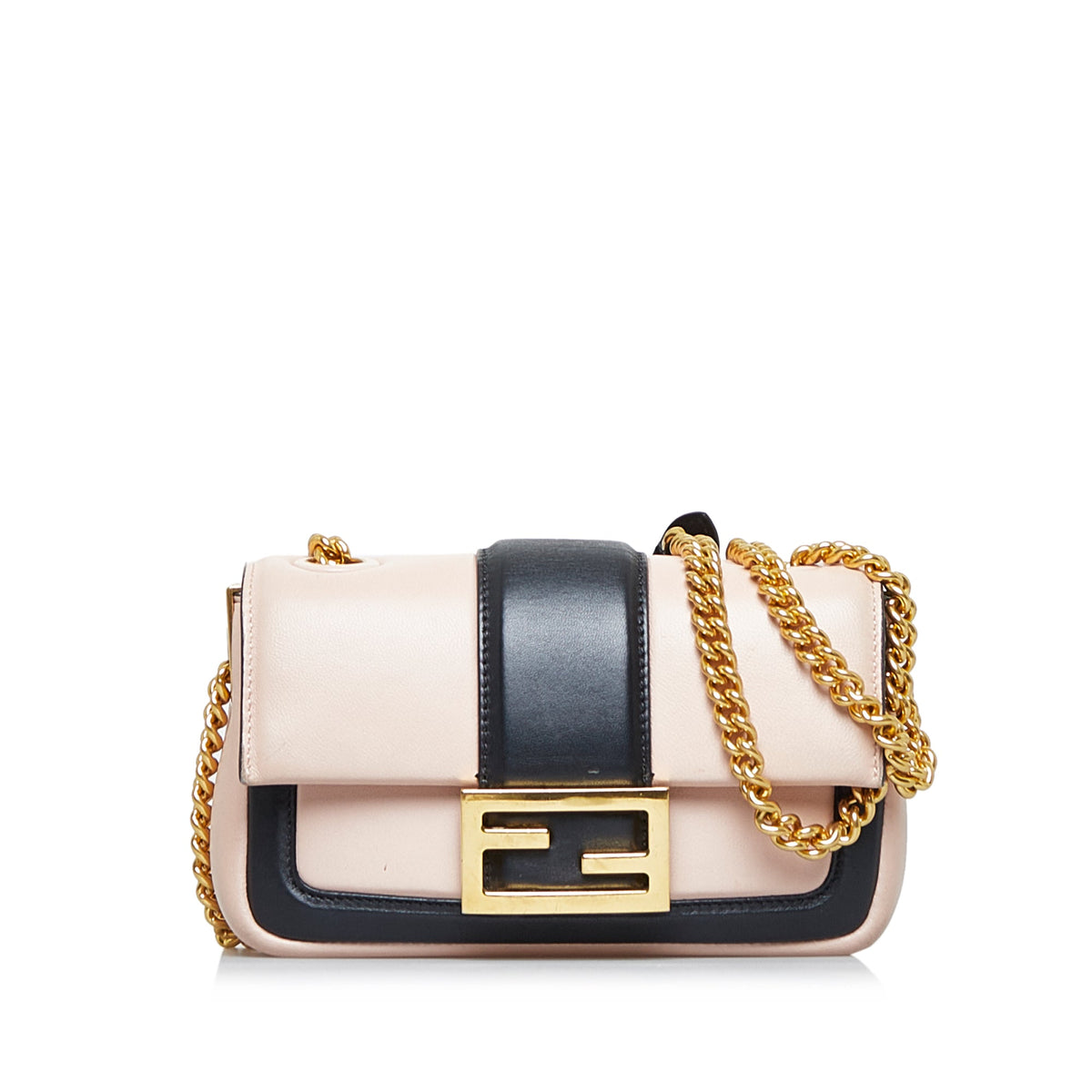 Fendi Mini Baguette Chain — Pink
