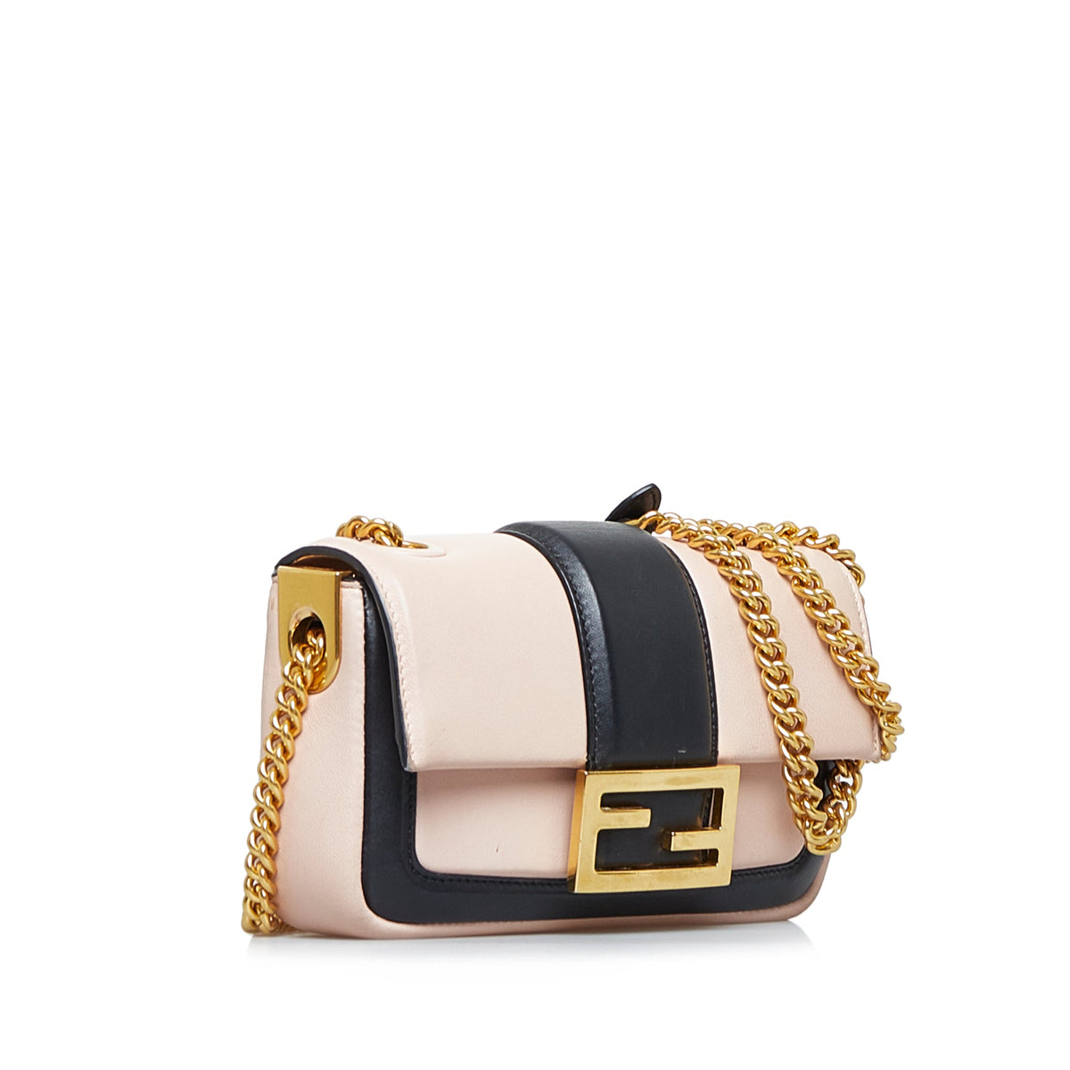 Fendi Mini Baguette Chain — Pink