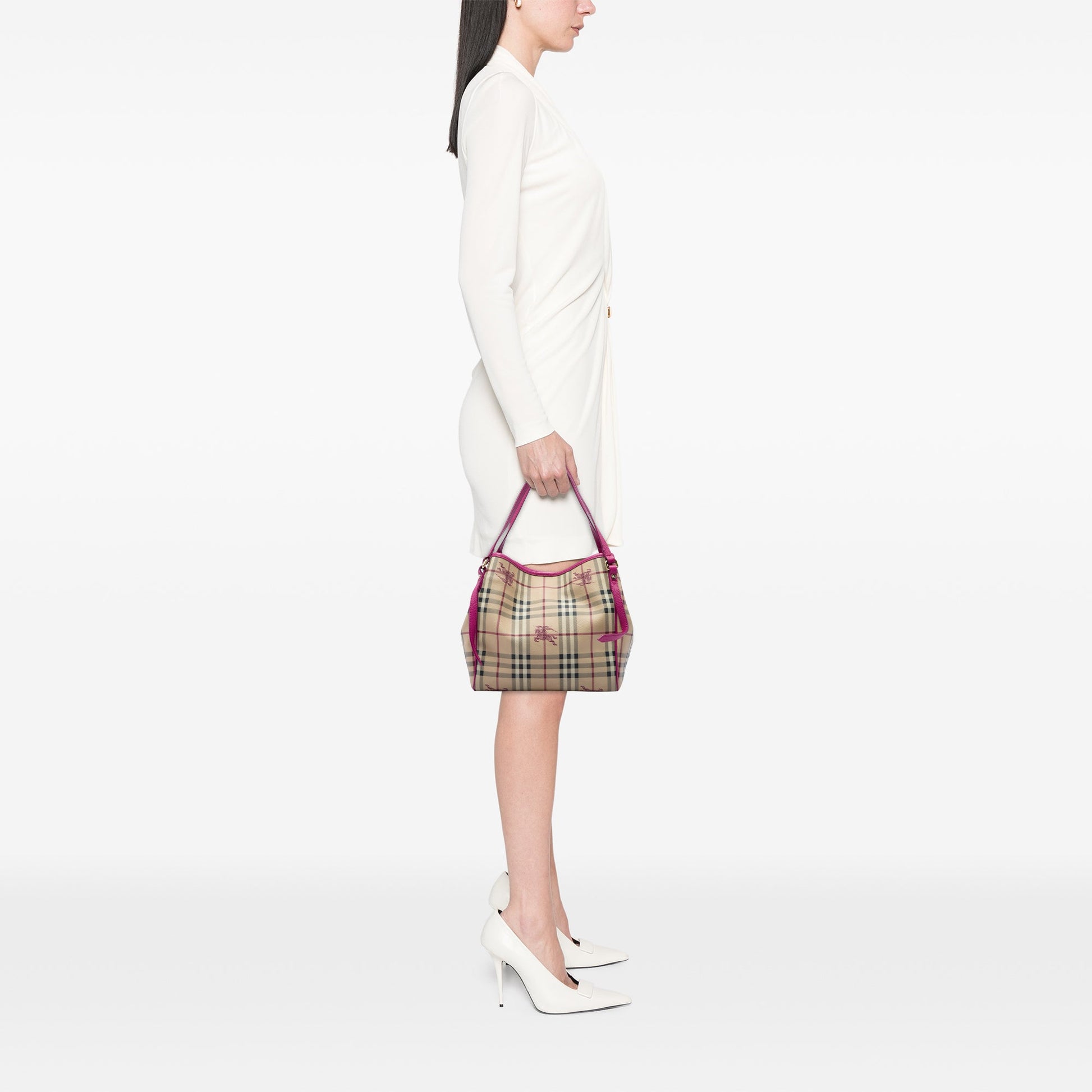 Burberry Small Haymarket Check Coated Canvas Canterbury Tote