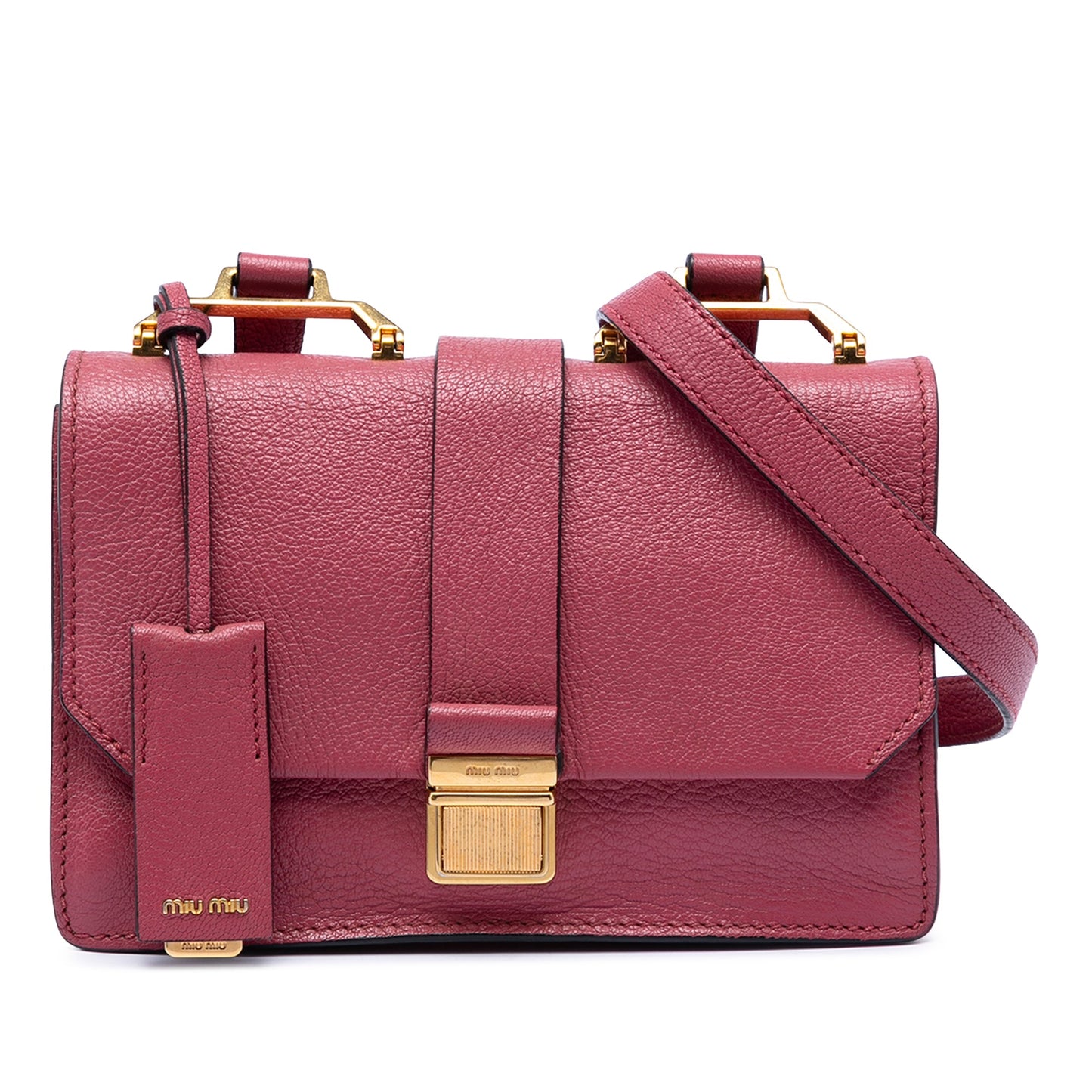 Miu Miu Goatskin Madras Crossbody
