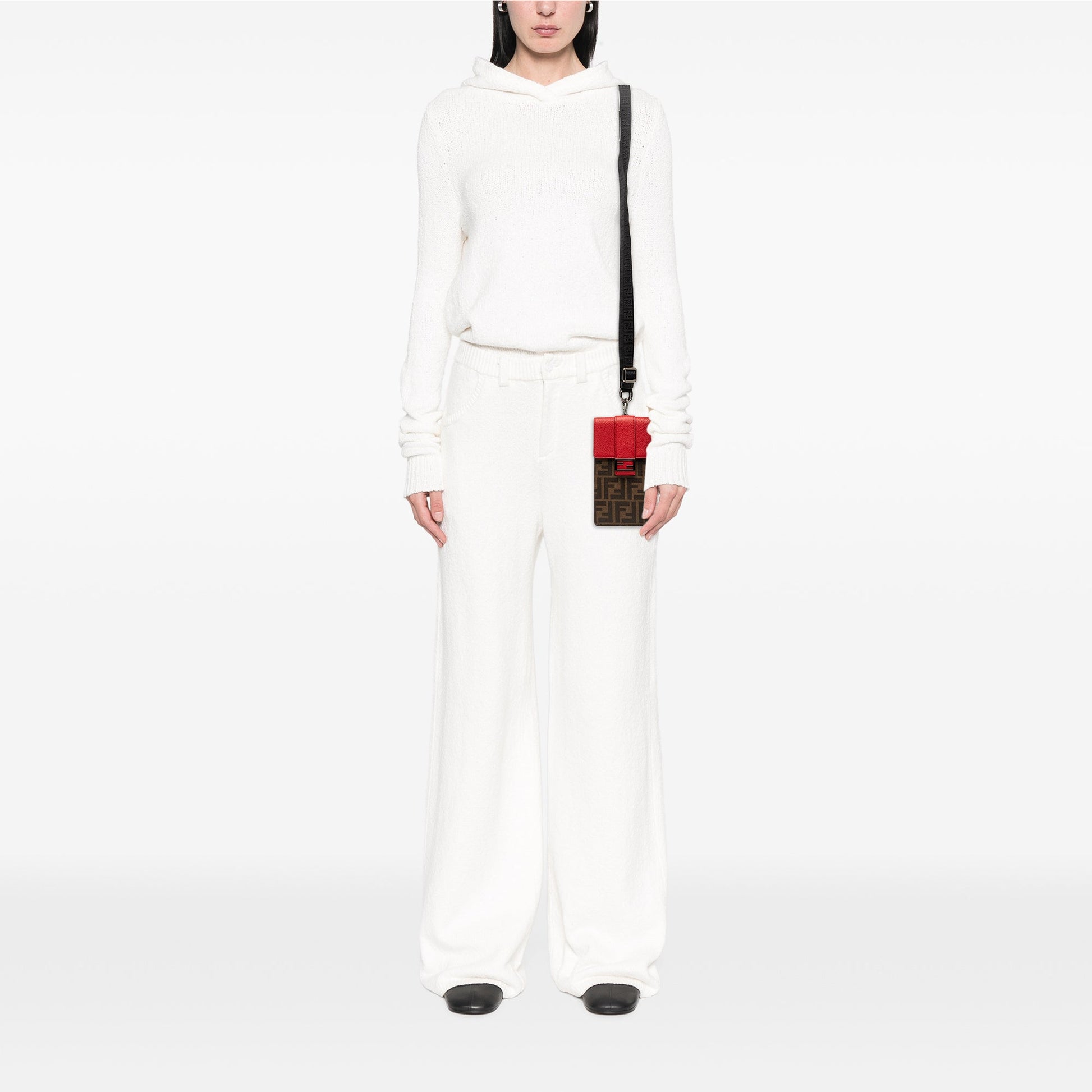 Fendi Zucca Coated Canvas Phone Holder Crossbody