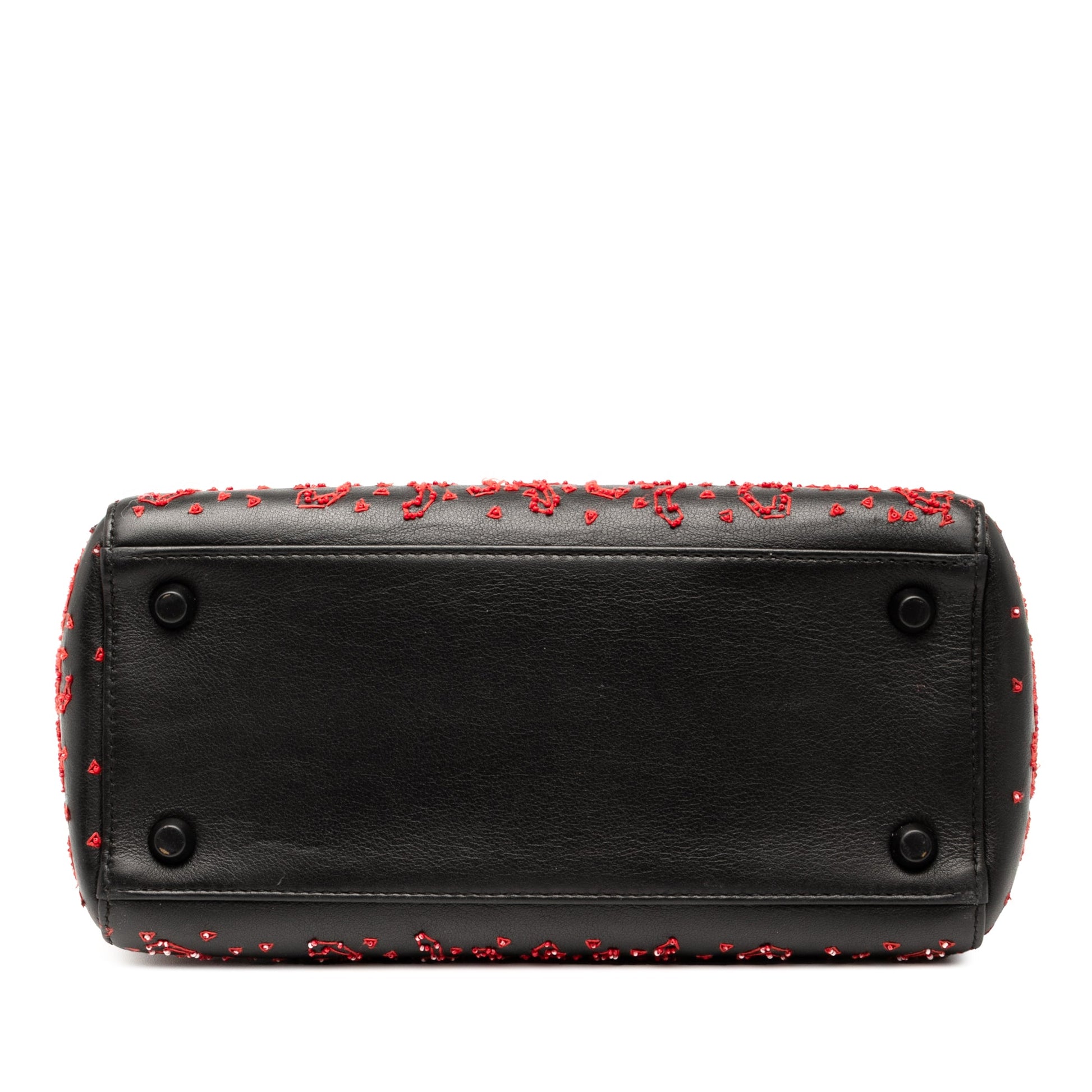 Dior Medium Smooth Calfskin Embroidered Heart Playing Cards Lady Dior