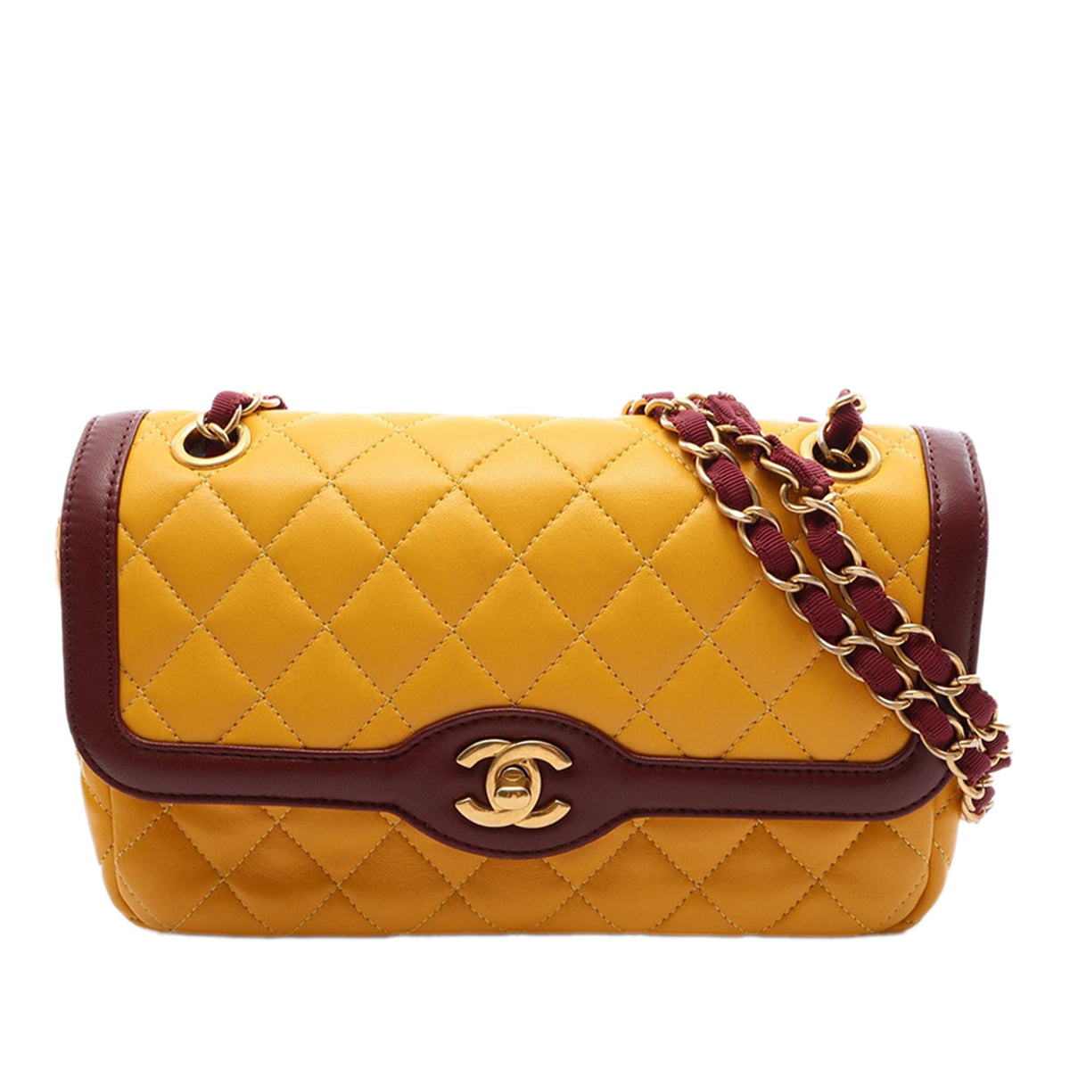 Chanel Medium Quilted Lambskin Two Tone Day Flap