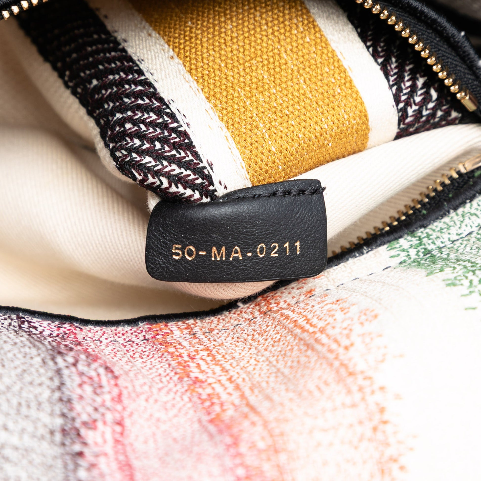 Dior Medium Embroidered Multicolor Canvas Striped Lady D Lite