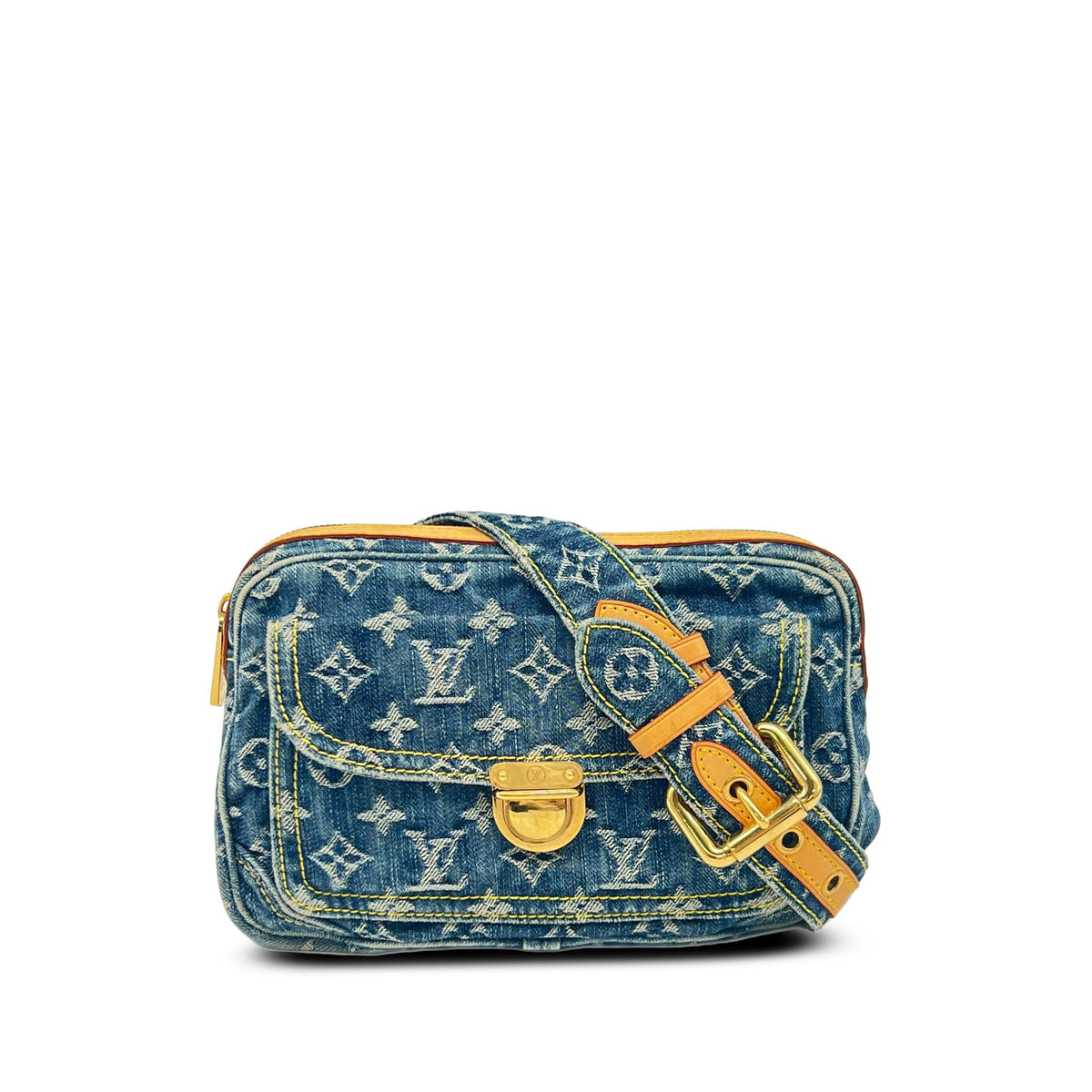 Louis Vuitton Monogram Denim Bum Bag — Blue