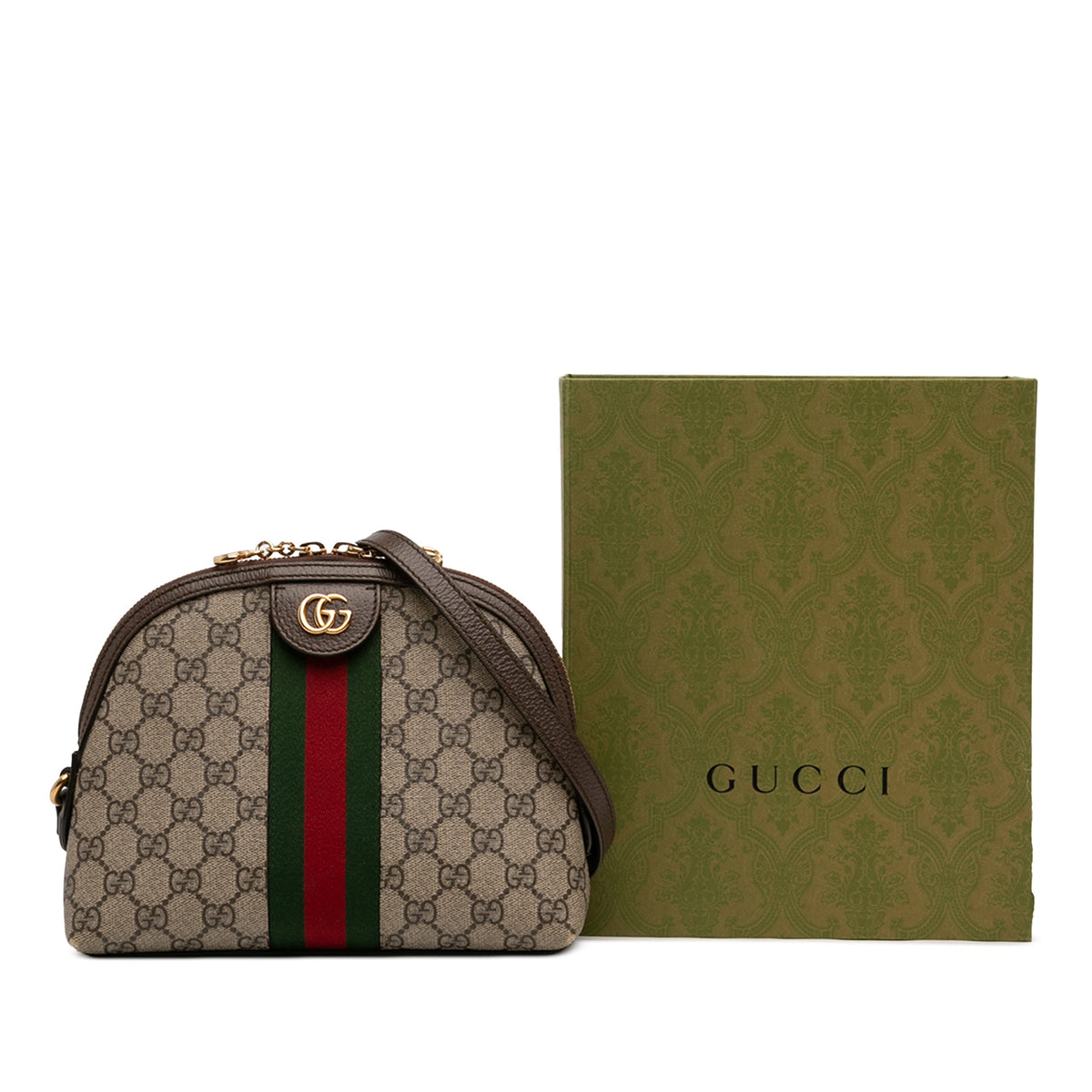 Gucci Small GG Supreme Web Ophidia Dome Crossbody