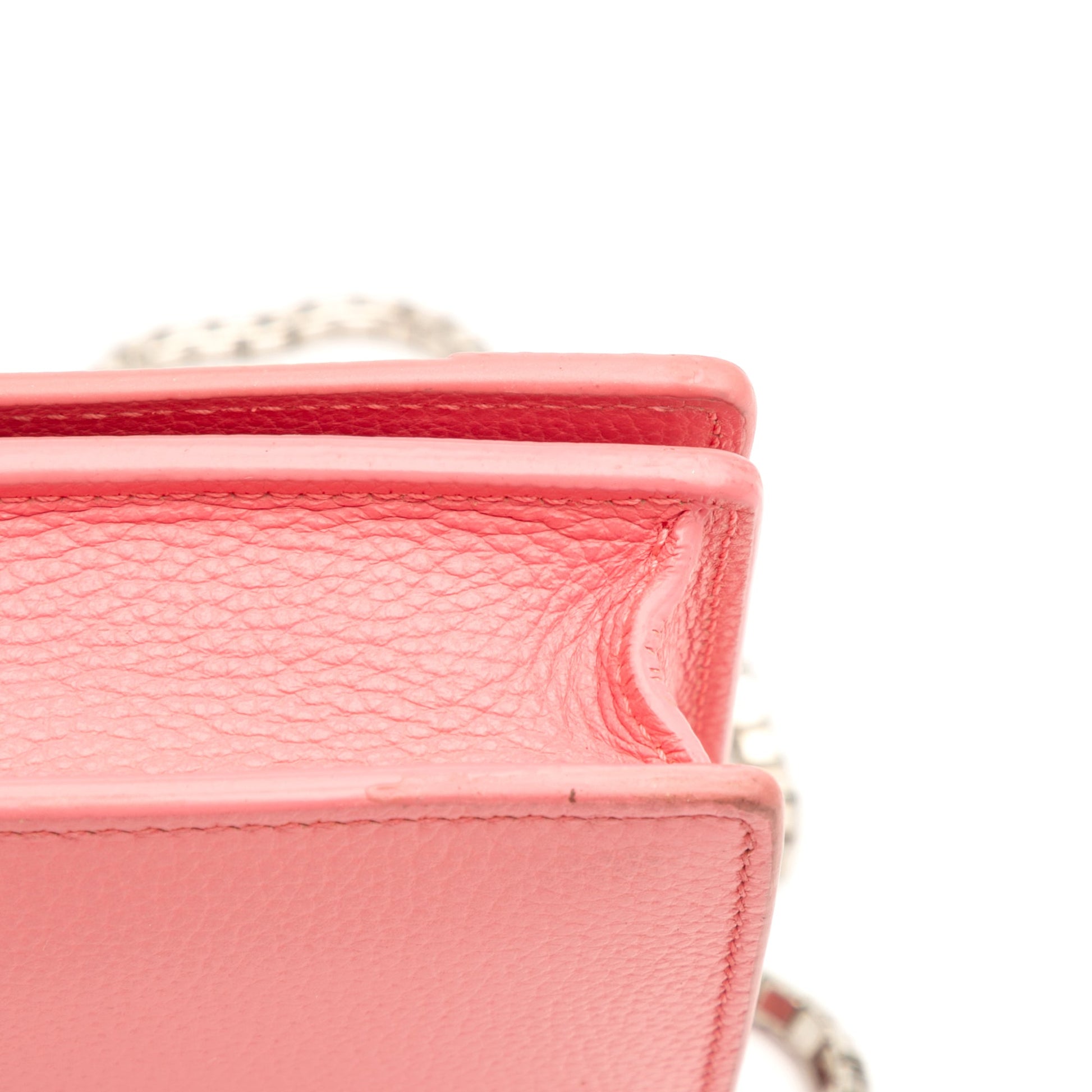 Balenciaga Grained Calfskin Motocross Classic Wallet on Chain