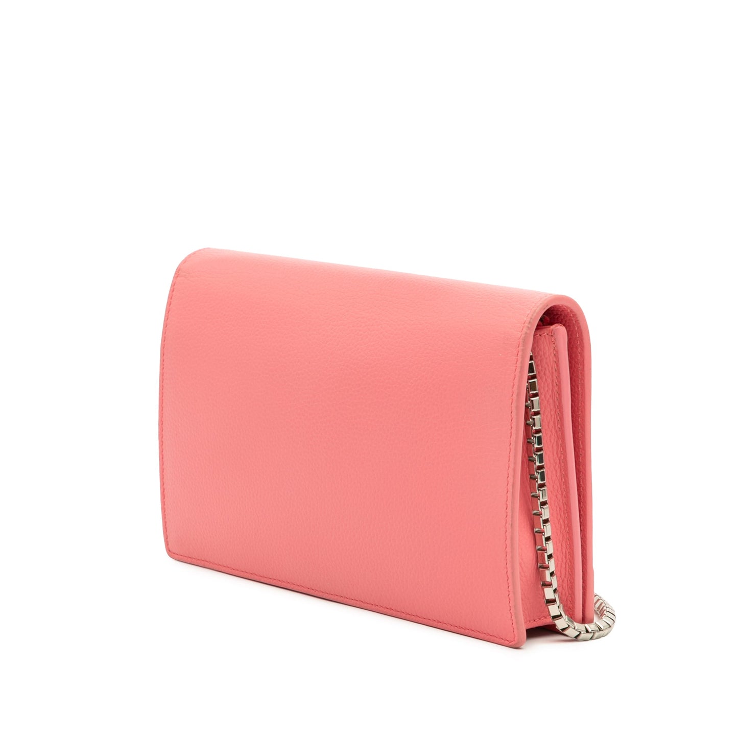 Balenciaga Grained Calfskin Motocross Classic Wallet on Chain