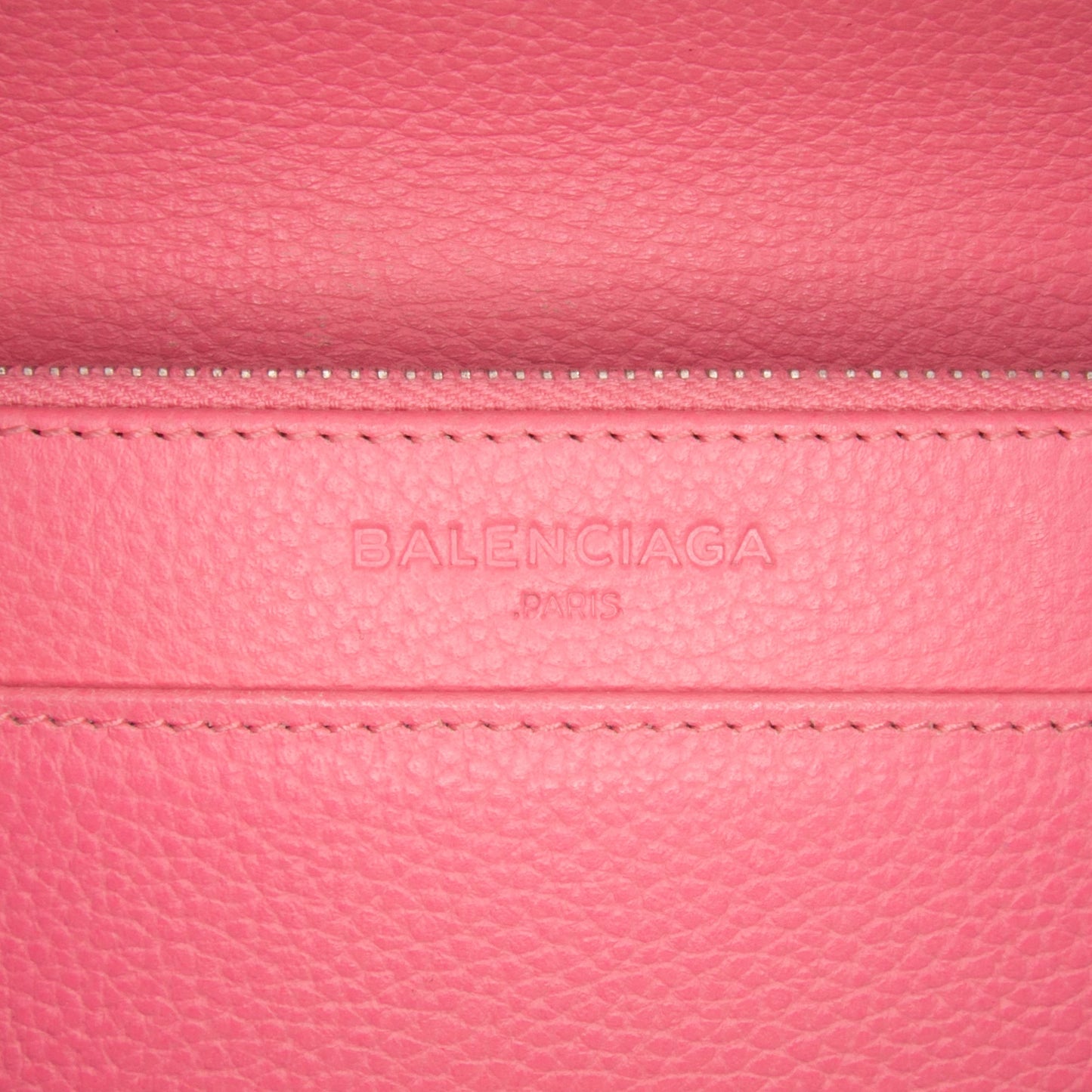 Balenciaga Grained Calfskin Motocross Classic Wallet on Chain