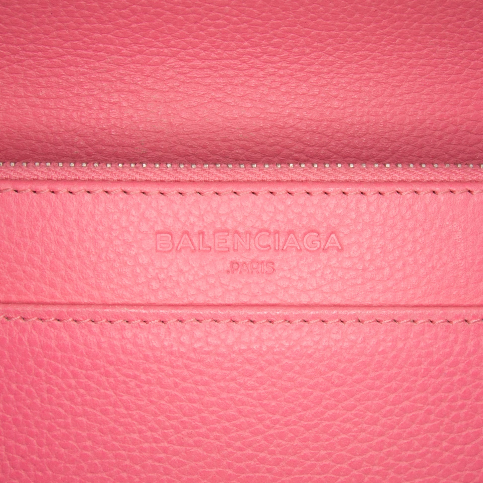 Balenciaga Grained Calfskin Motocross Classic Wallet on Chain