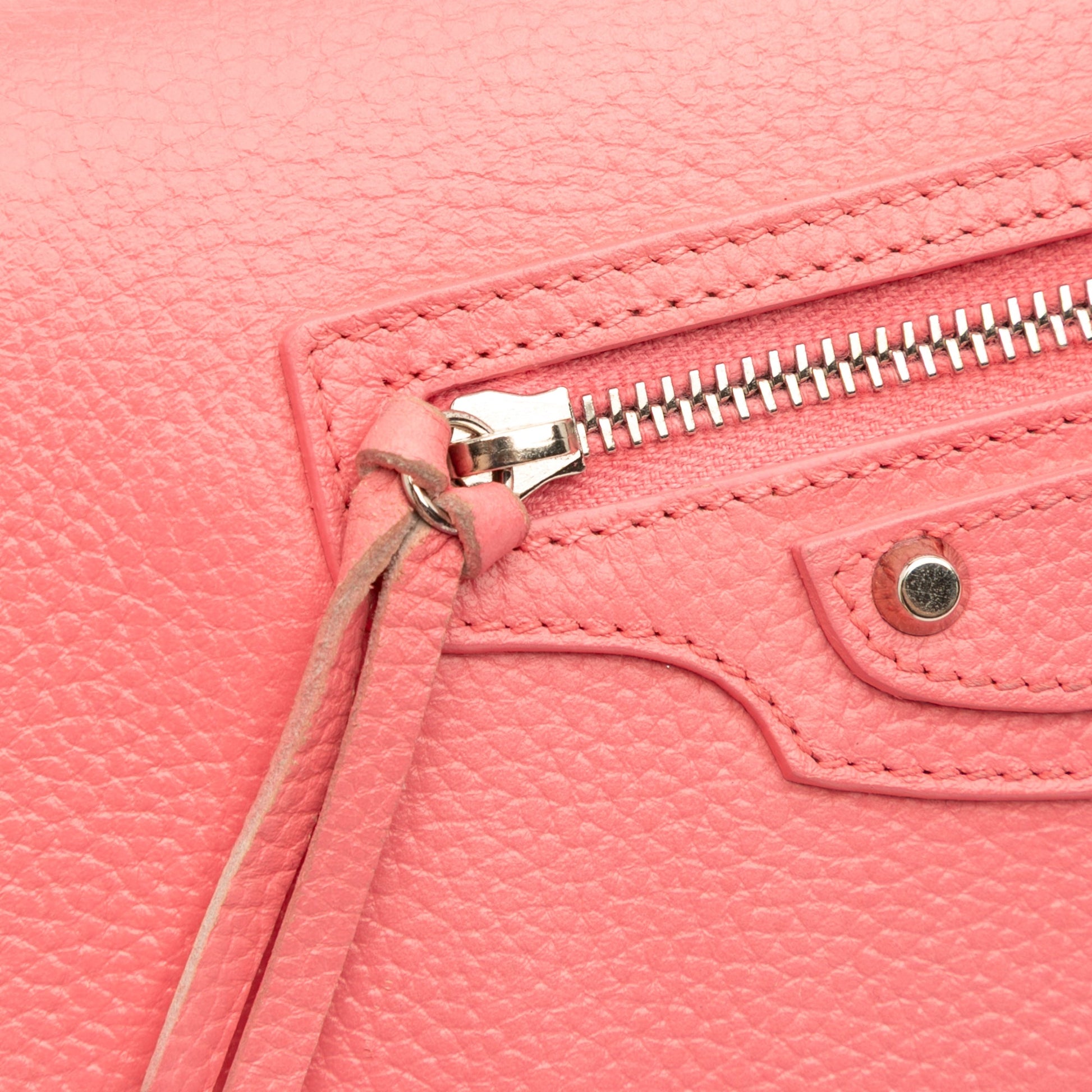 Balenciaga Grained Calfskin Motocross Classic Wallet on Chain