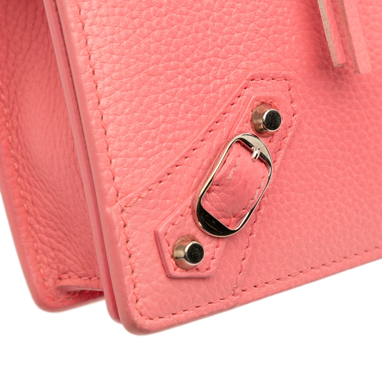 Balenciaga Grained Calfskin Motocross Classic Wallet on Chain