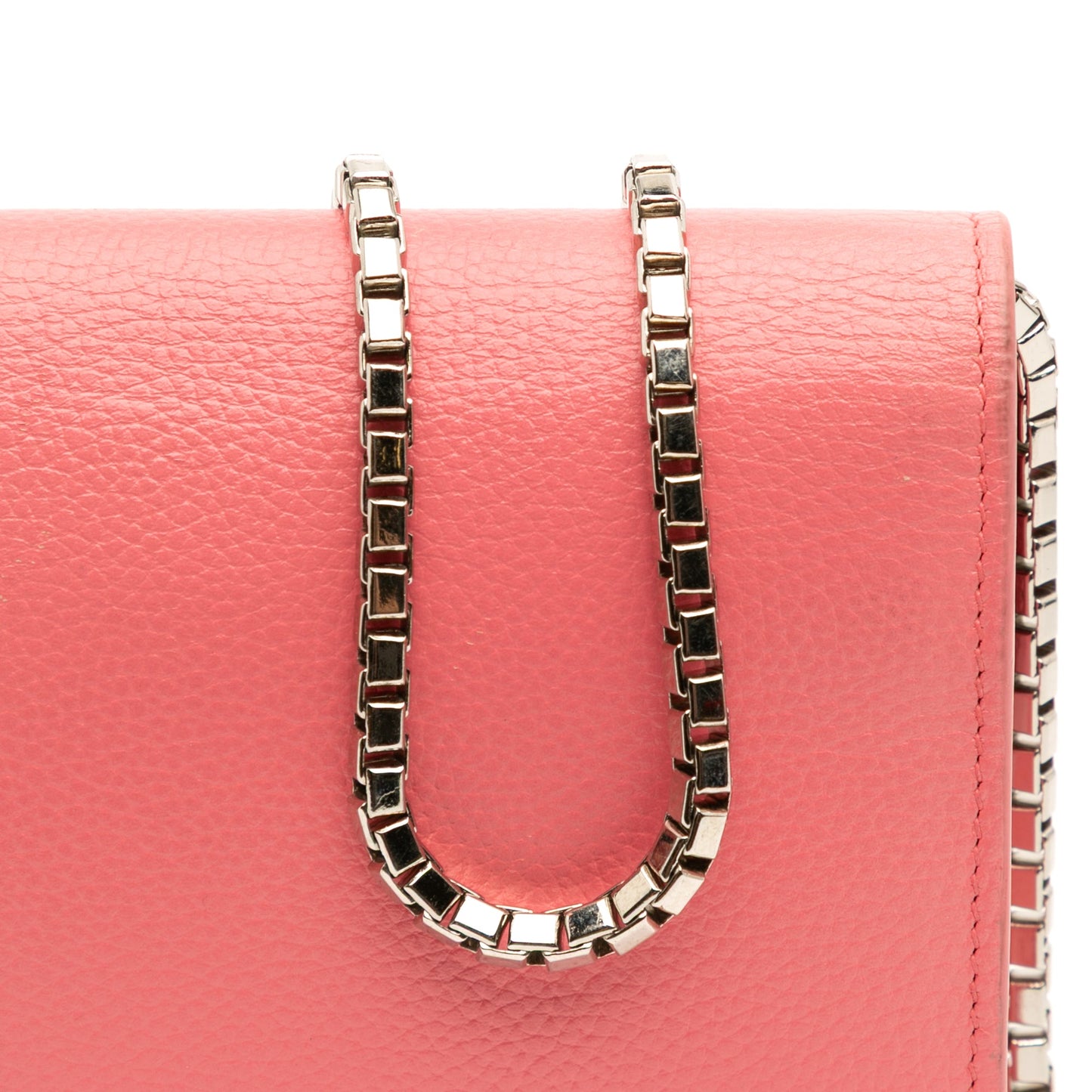 Balenciaga Grained Calfskin Motocross Classic Wallet on Chain