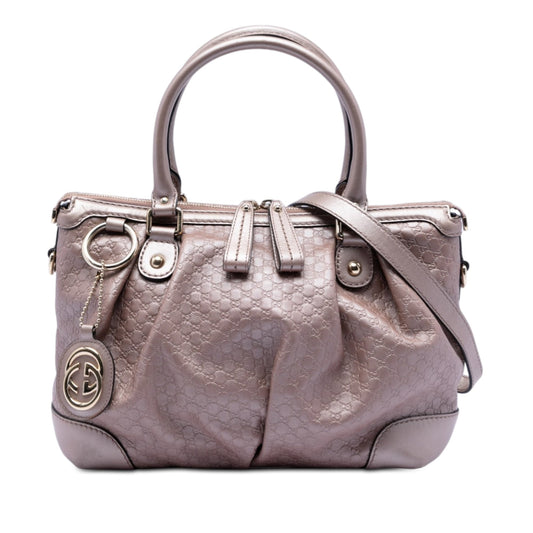 Metallic Microguccissima Sukey Satchel