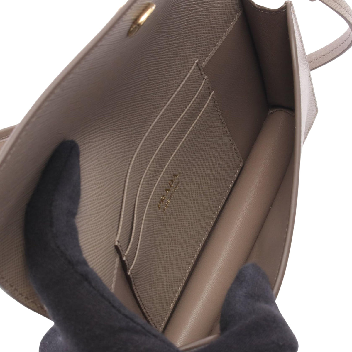 Prada Saffiano Wallet on Strap