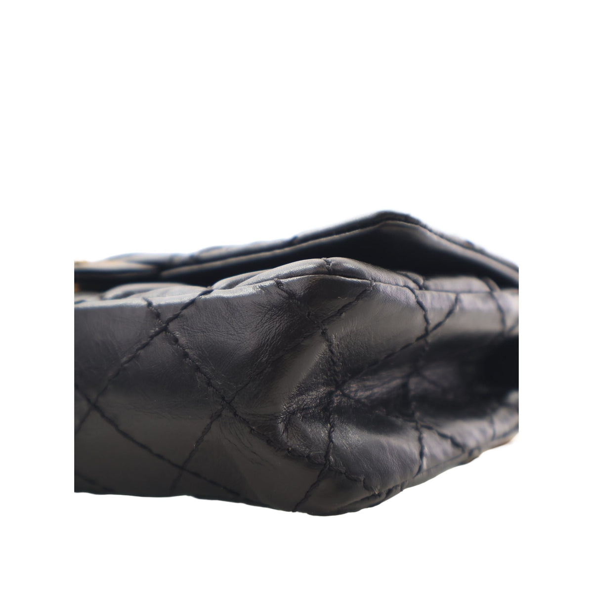 Chanel Quilted Aged Calfskin Reissue 2.55 Flap Belt Bag — Black