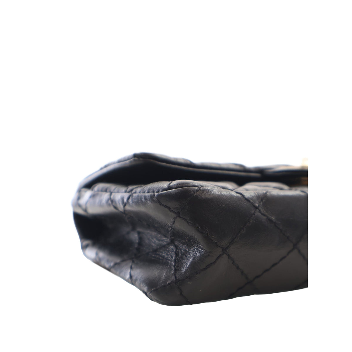 Chanel Quilted Aged Calfskin Reissue 2.55 Flap Belt Bag — Black