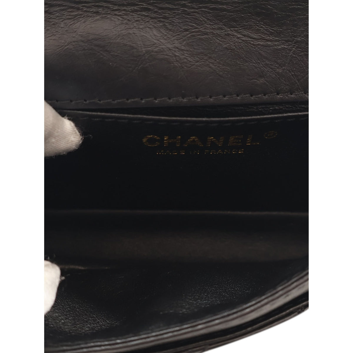 Chanel Quilted Aged Calfskin Reissue 2.55 Flap Belt Bag — Black