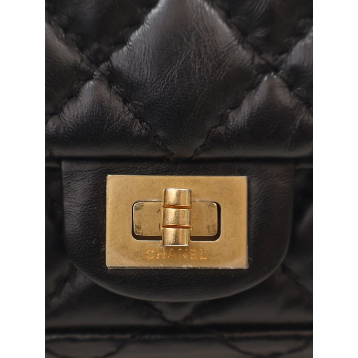 Chanel Quilted Aged Calfskin Reissue 2.55 Flap Belt Bag — Black