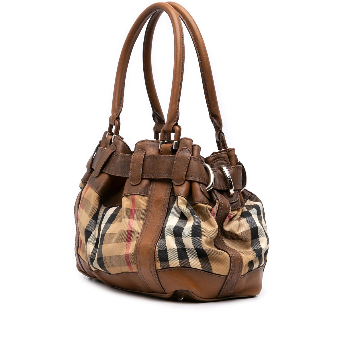 Burberry House Check Canvas Beaton Shoulder Bag
