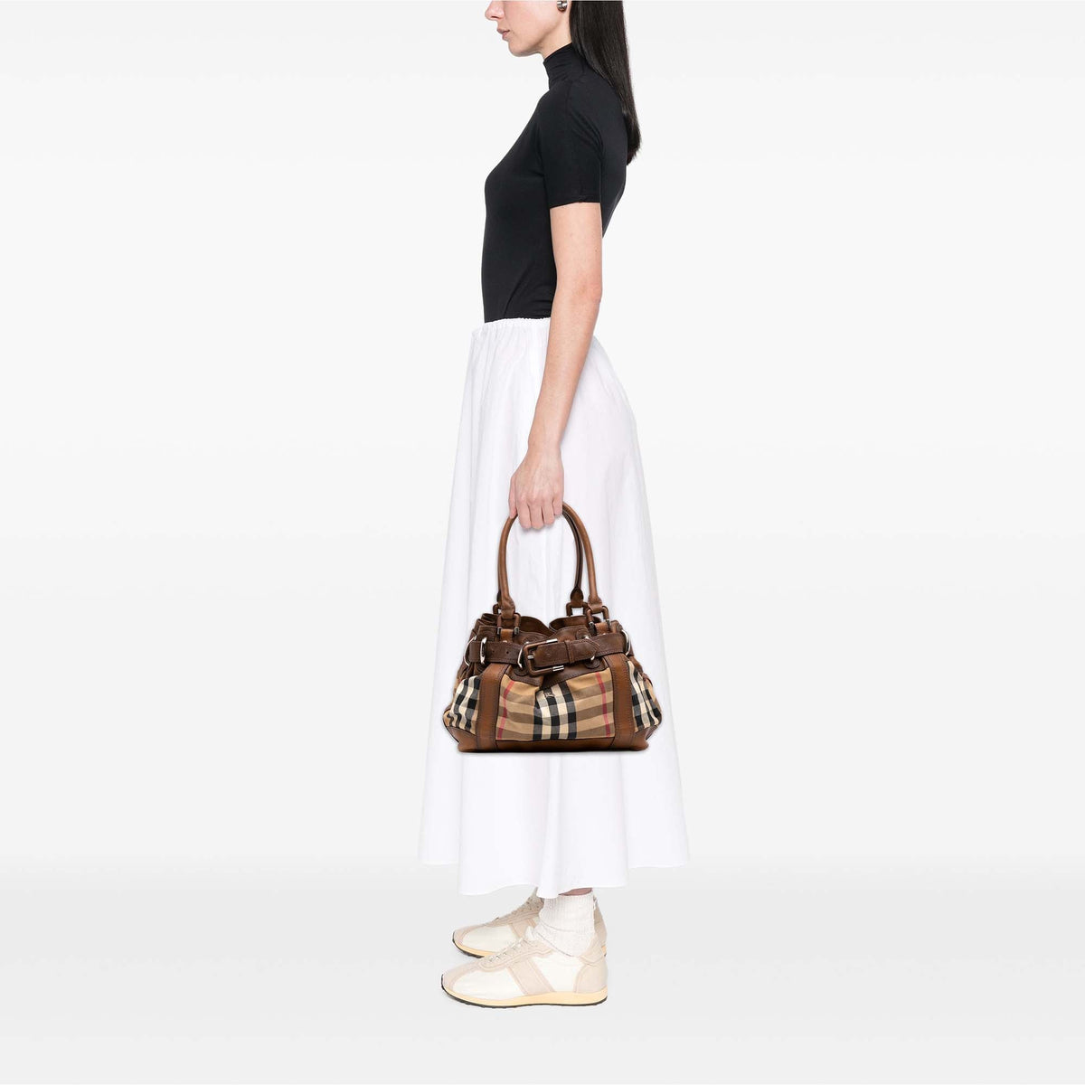 Burberry House Check Canvas Beaton Shoulder Bag