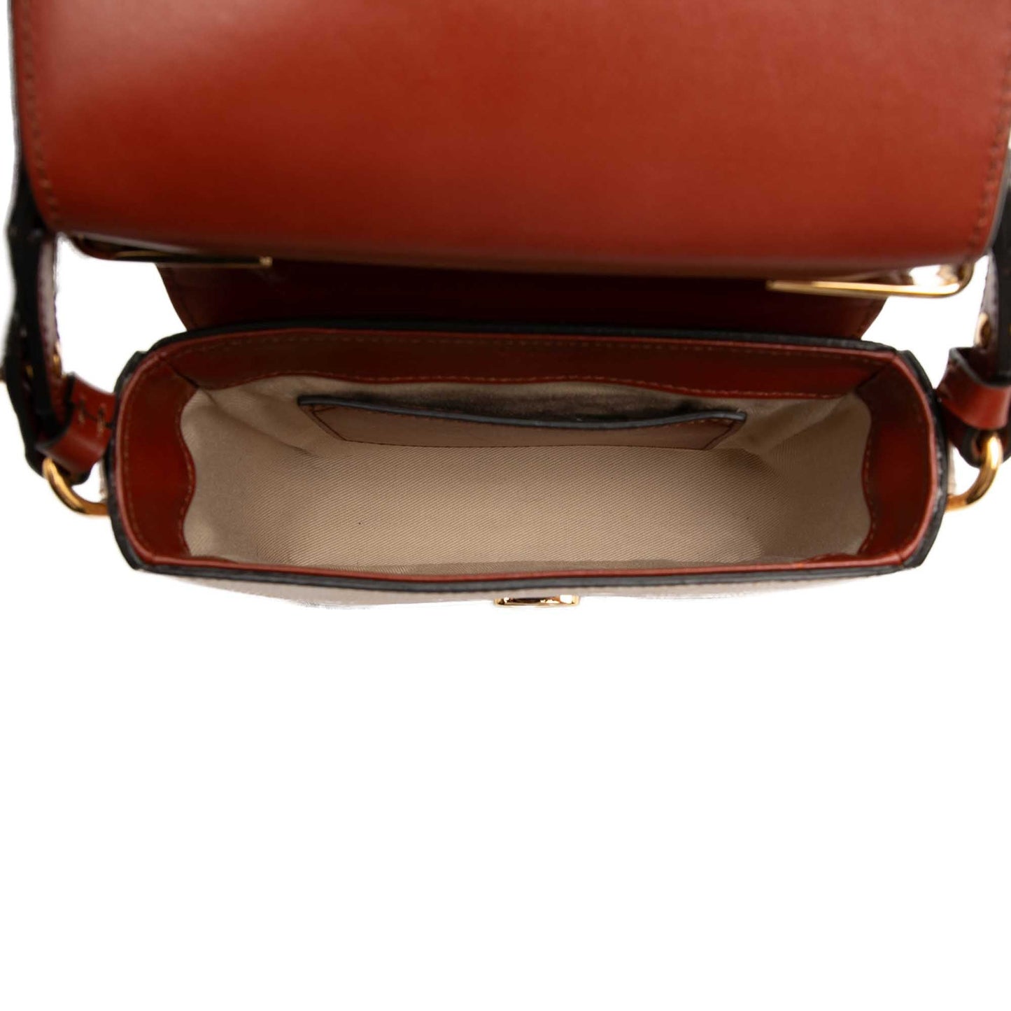 Chloé Mini Bicolor Croc Embossed Calfskin C Satchel