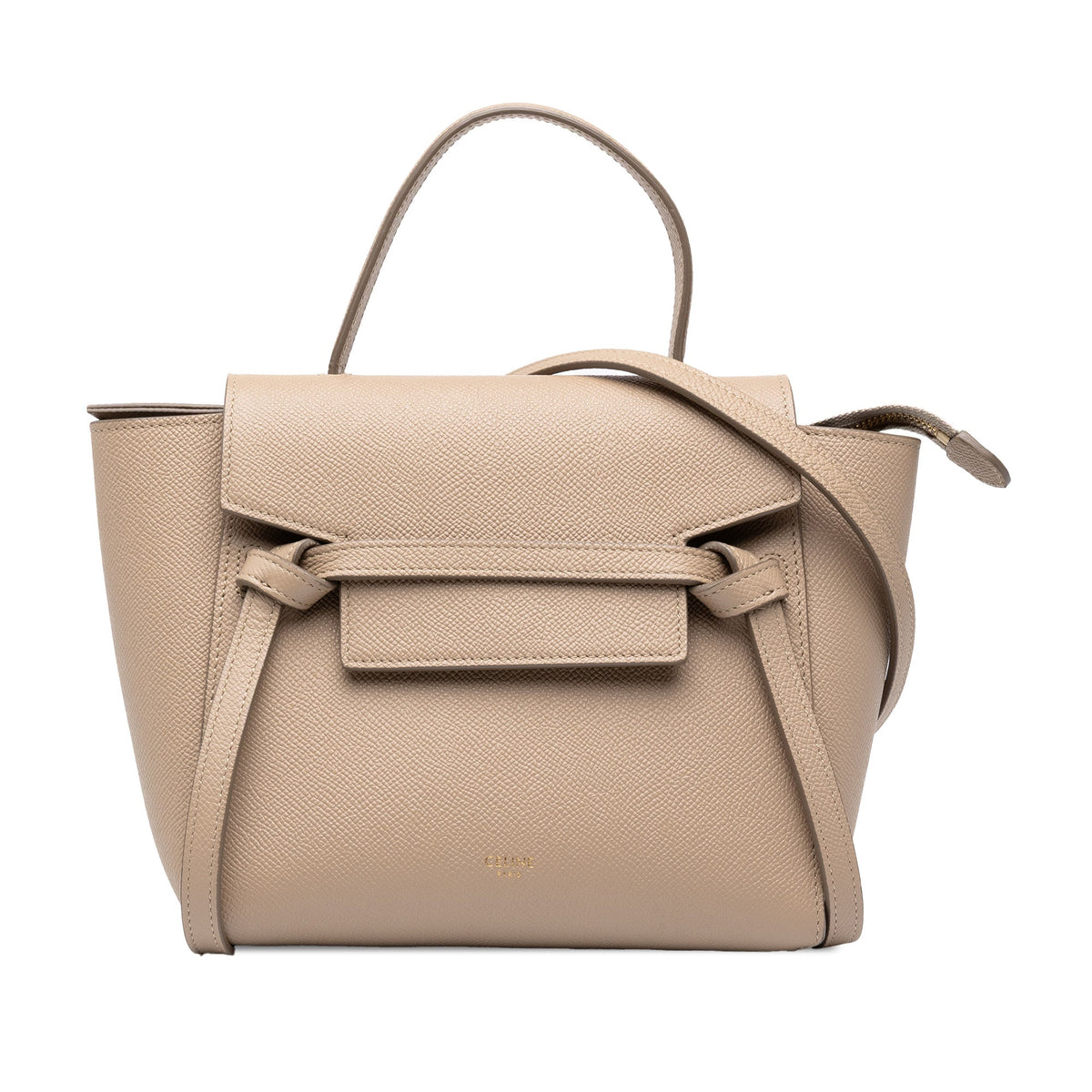 Celine Nano Grained Calfskin Belt Bag — Beige