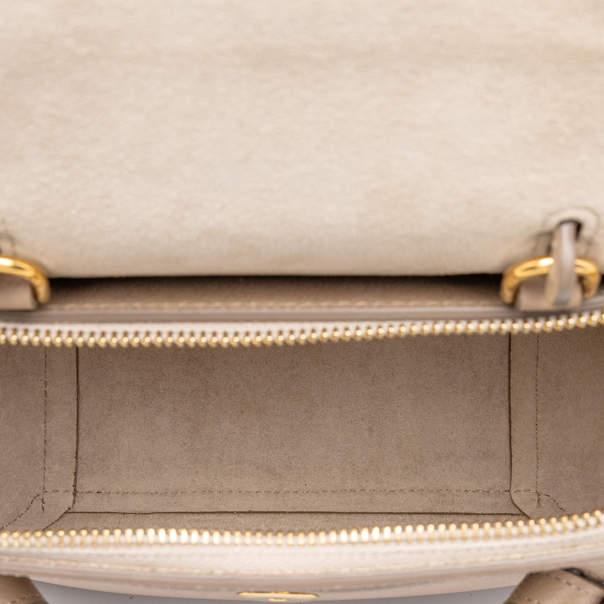 Celine Nano Grained Calfskin Belt Bag — Beige
