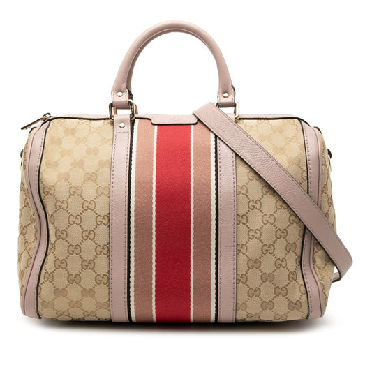 Gucci Medium GG Canvas Web Joy Boston Bag