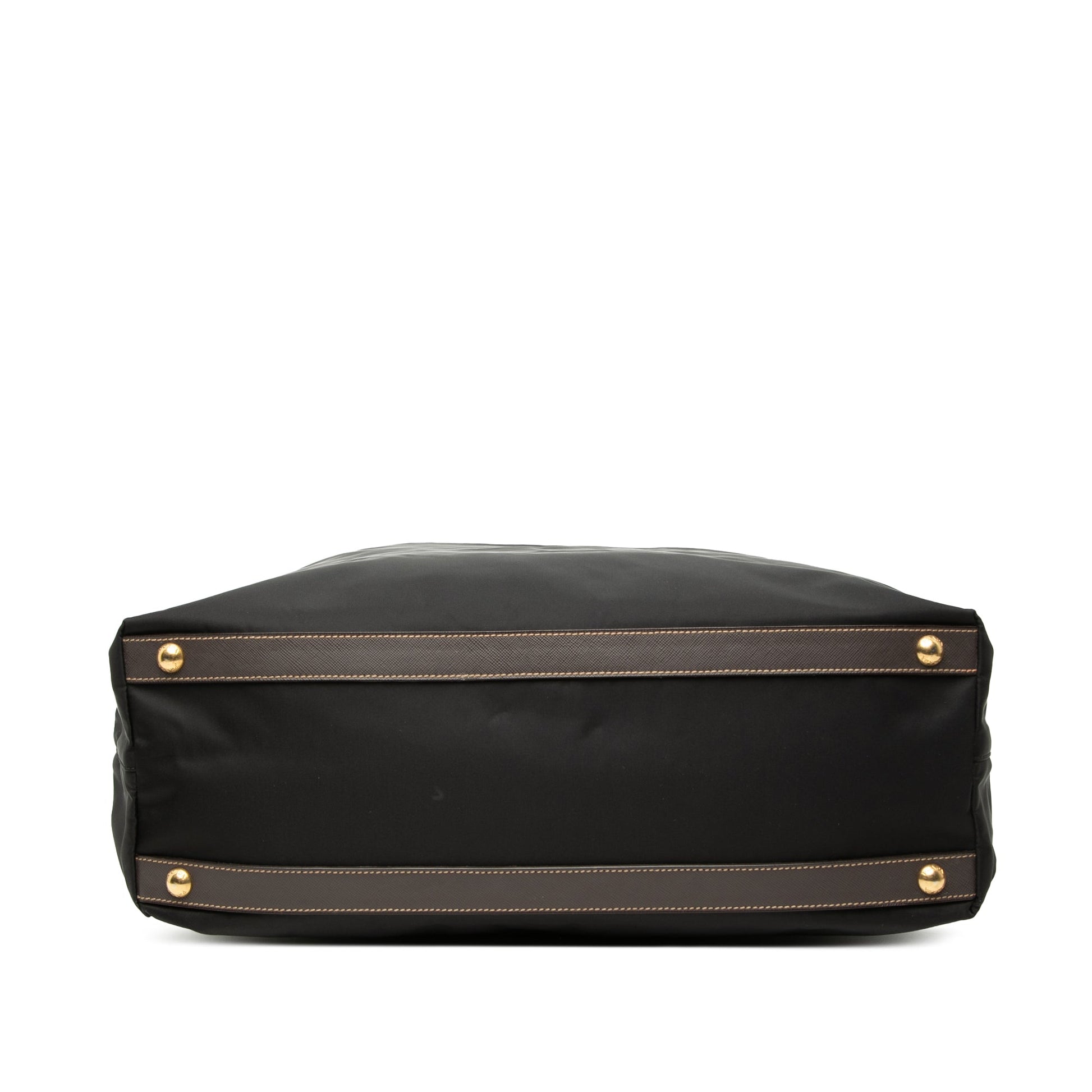 Prada Saffiano Trimmed Tessuto Satchel