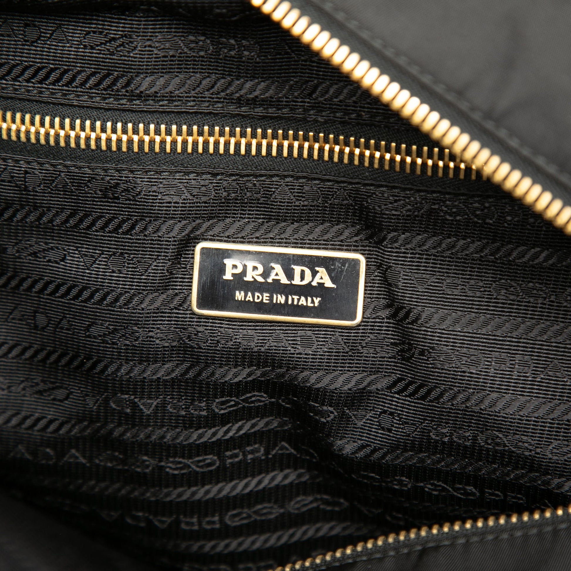Prada Saffiano Trimmed Tessuto Satchel