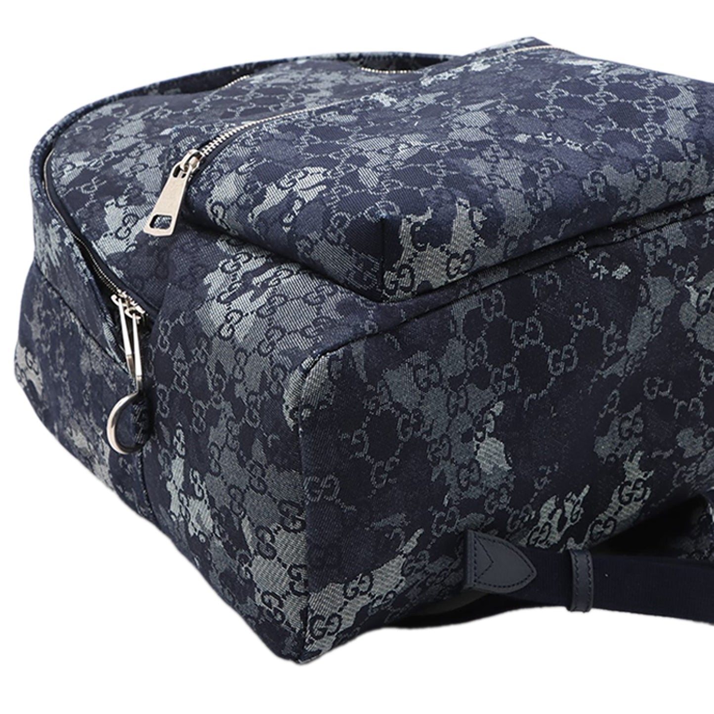 Gucci GG Denim Front Zip Camouflage Backpack
