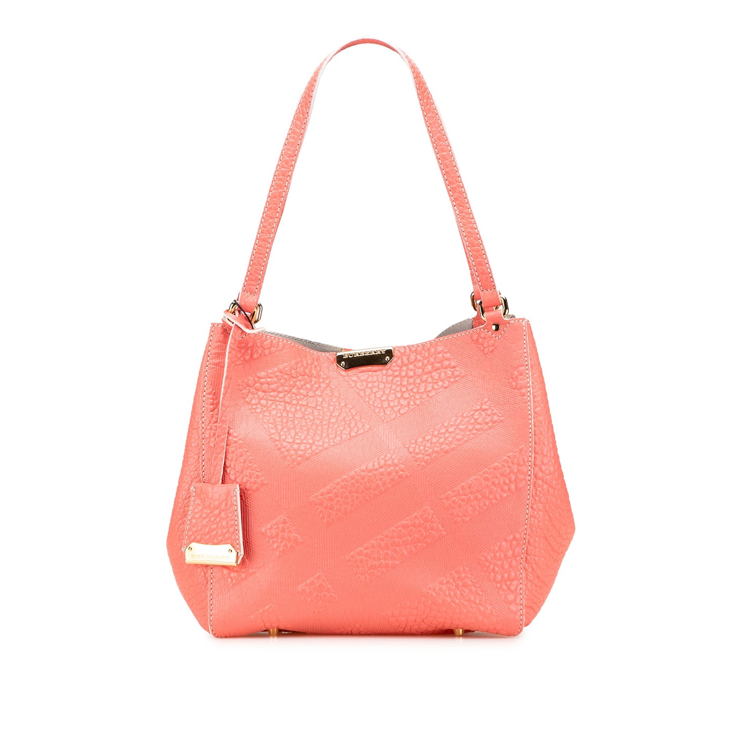 Burberry Small Embossed Grain Check Canterbury Tote