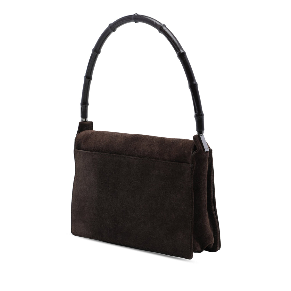 Gucci Suede Bamboo Handbag