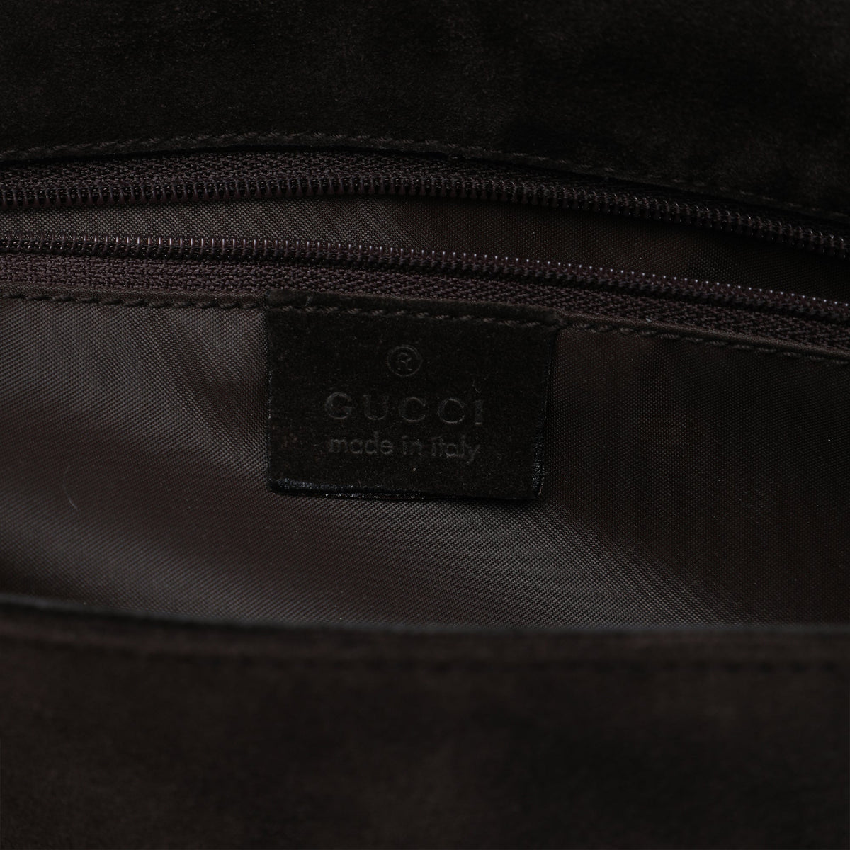 Gucci Suede Bamboo Handbag