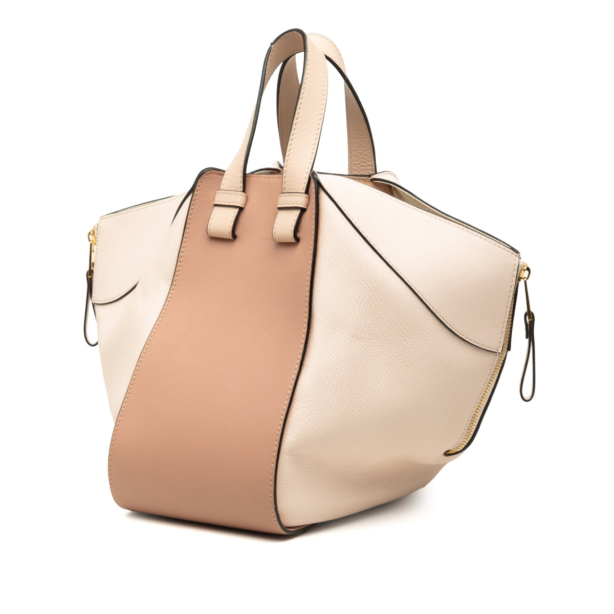 LOEWE Small Bicolor Leather Hammock Satchel
