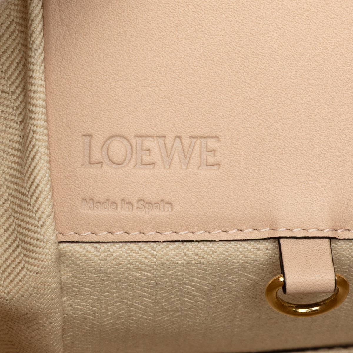 LOEWE Small Bicolor Leather Hammock Satchel