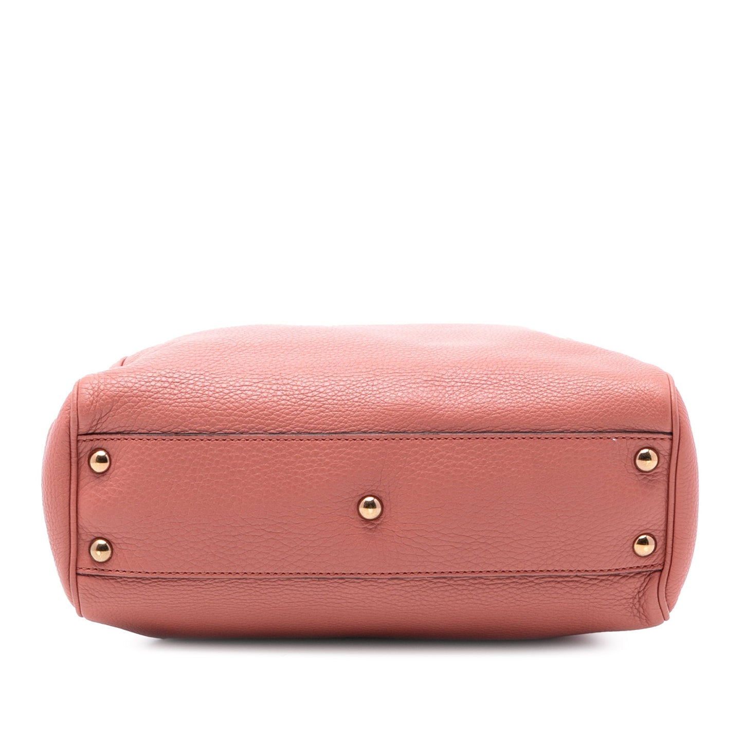 Small Calfskin Bamboo Shopper Satchel